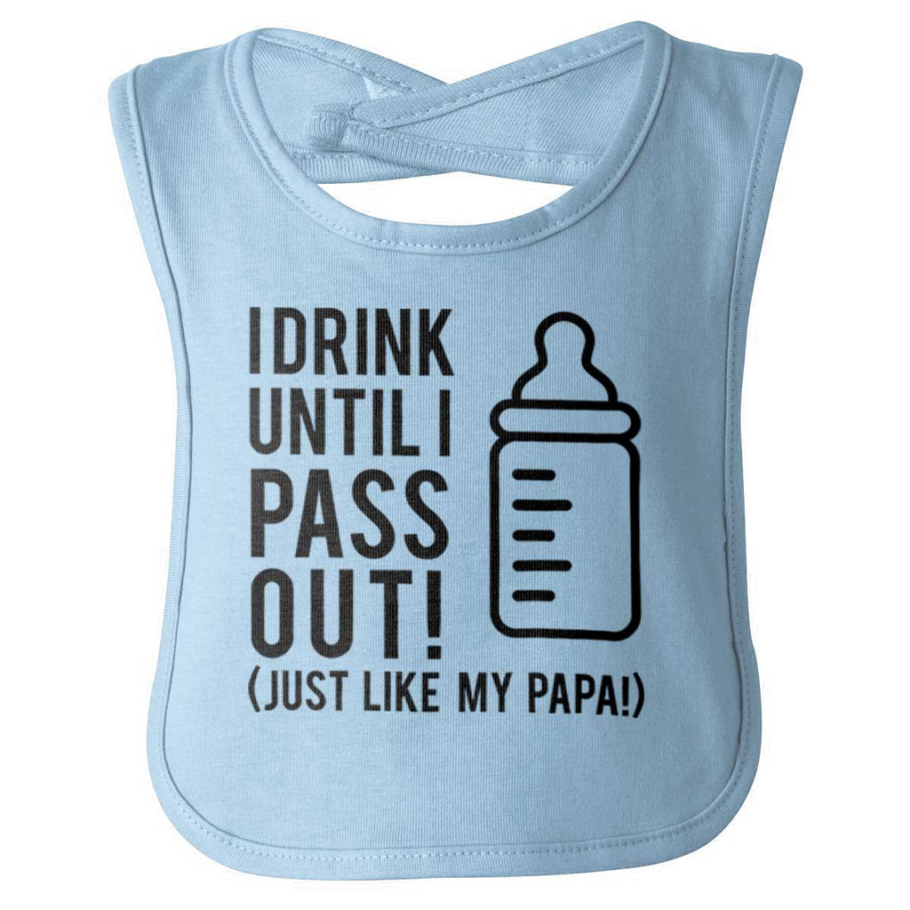 Drink Until I Pass Out Infant Baby Bib-Direct To Garment Print-Brisco Baby