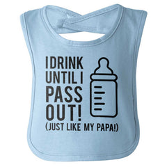 Drink Until I Pass Out Infant Baby Bib-Direct To Garment Print-Brisco Baby