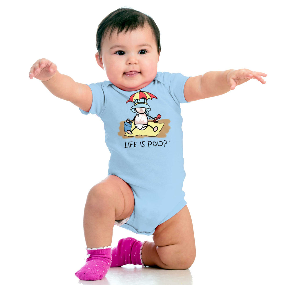 Beach Umbrella Romper-Direct To Garment Print-Brisco Baby