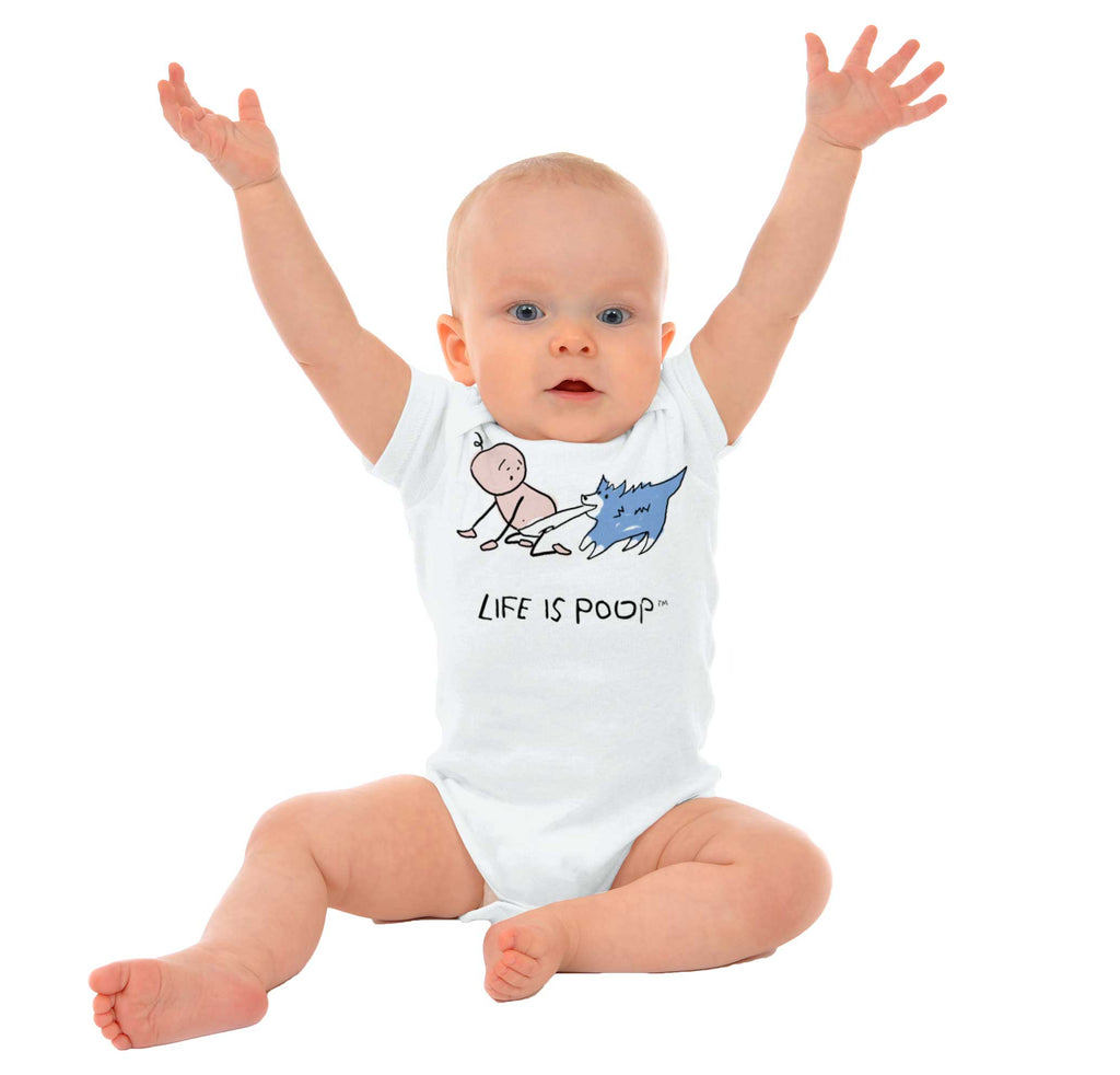 Dog Pull Romper Bodysuit-Direct To Garment Print-Brisco Baby