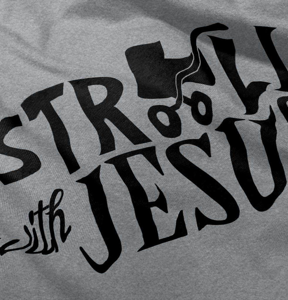 Stroll With Jesus Toddler Pullover Hoodie-Direct To Garment Print-Brisco Baby