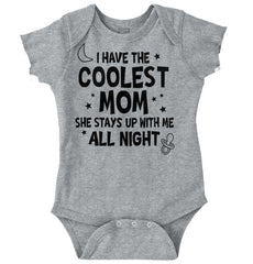 Coolest Mom Romper Bodysuit-Direct To Garment Print-Brisco Baby