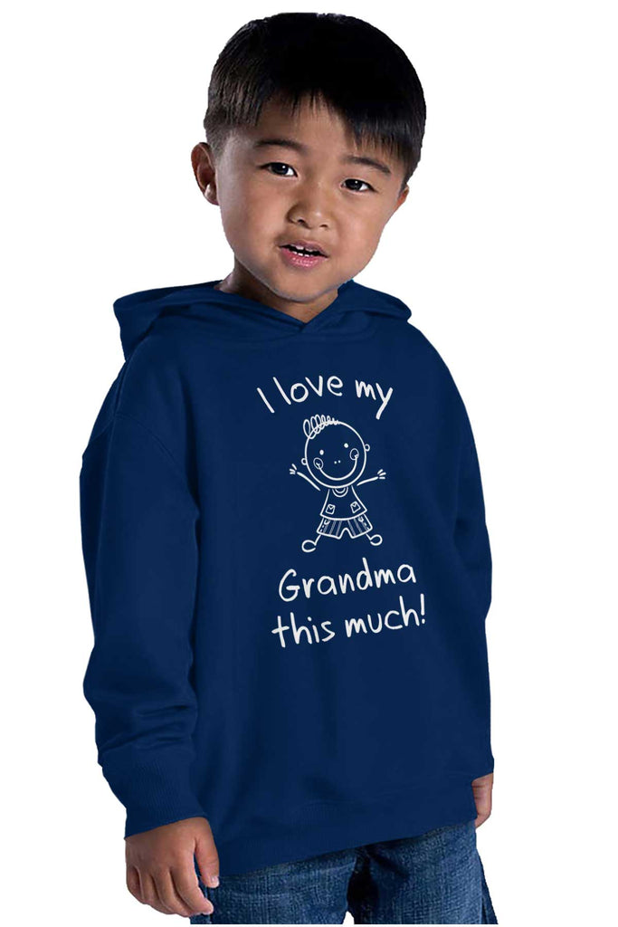 Love My Grandma Toddler Pullover Hoodie-Direct To Garment Print-Brisco Baby