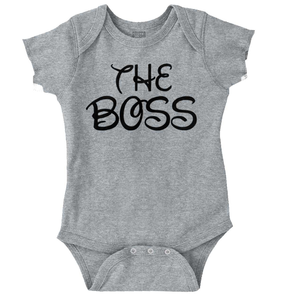 The Boss Romper Bodysuit-Direct To Garment Print-Brisco Baby