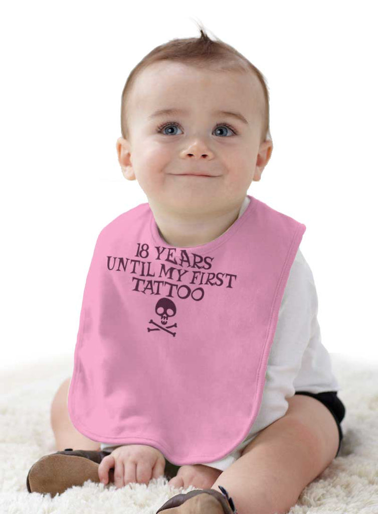 First Tattoo Infant Baby Bib-Direct To Garment Print-Brisco Baby