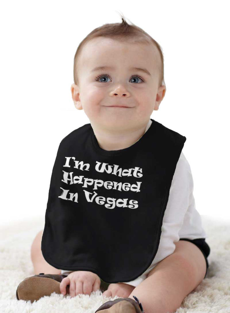 Happened In Vegas Infant Baby Bib-Direct To Garment Print-Brisco Baby