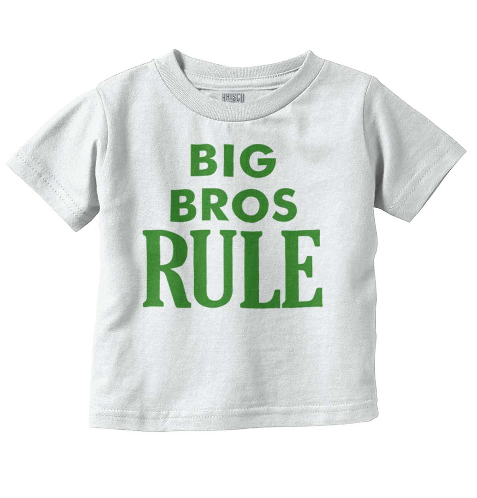 Big Bros Rule Infant Toddler T Shirt-Direct To Garment Print-Brisco Baby