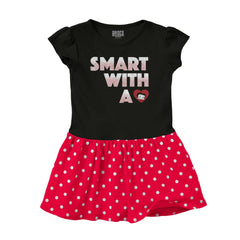 Smart With A Heart Baby Polka Dot Skirt Dress-Direct To Garment Print-Brisco Baby