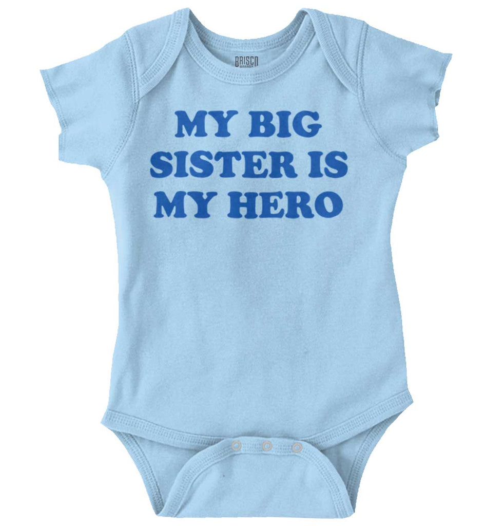 My Big Sister Is My Hero Romper Bodysuit-Direct To Garment Print-Brisco Baby