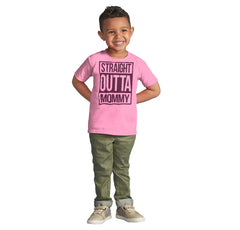 Straight Outta Mommy Infant Toddler T Shirt-Direct To Garment Print-Brisco Baby