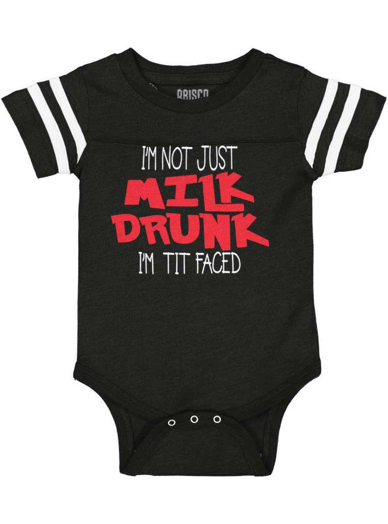 Tit Faced Football Romper Bodysuit-Direct To Garment Print-Brisco Baby