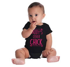 Daddy's Other Chick Romper Bodysuit-Direct To Garment Print-Brisco Baby