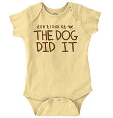 Dog Did It Romper Bodysuit-Direct To Garment Print-Brisco Baby