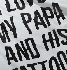 I Love Papa And Tattoos Infant Baby Bib-Direct To Garment Print-Brisco Baby