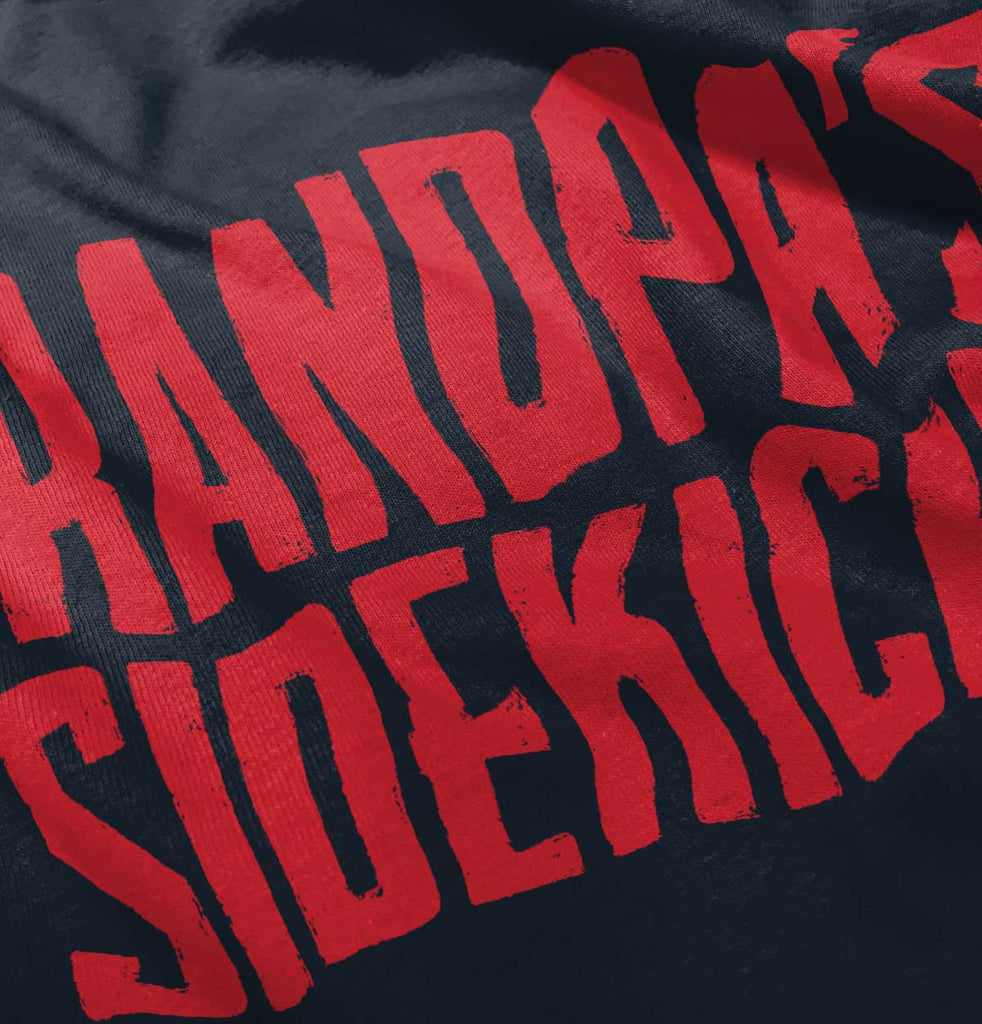 Grandpa's Sidekick Toddler Ruffled Trim T-Shirt-Direct To Garment Print-Brisco Baby