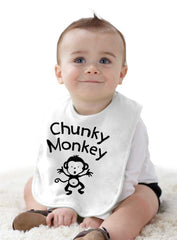 Chunky Monkey Infant Baby Bib-Direct To Garment Print-Brisco Baby