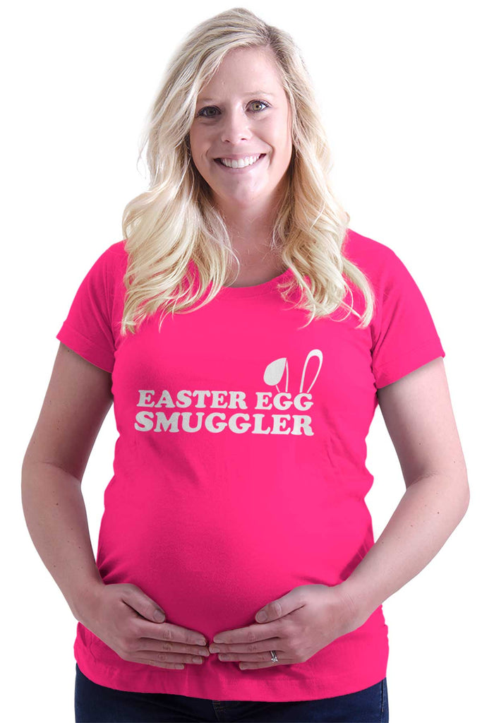 Easter Egg Smuggler Maternity T-Shirt-Direct To Garment Print-Brisco Baby