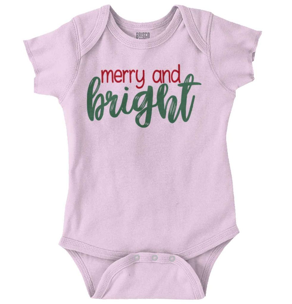 Merry And Bright Romper Bodysuit-Direct To Garment Print-Brisco Baby