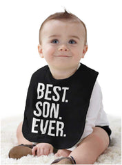 Best Son Ever Infant Baby Bib-Direct To Garment Print-Brisco Baby