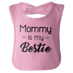 Mommy Is My Bestie Infant Baby Bib-Direct To Garment Print-Brisco Baby