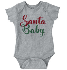 Santa Baby Romper Bodysuit-Direct To Garment Print-Brisco Baby