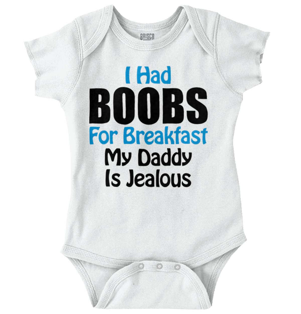 Dad Is Jealous Romper Bodysuit-Direct To Garment Print-Brisco Baby