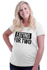 Eating For Two Maternity T-Shirt-Direct To Garment Print-Brisco Baby