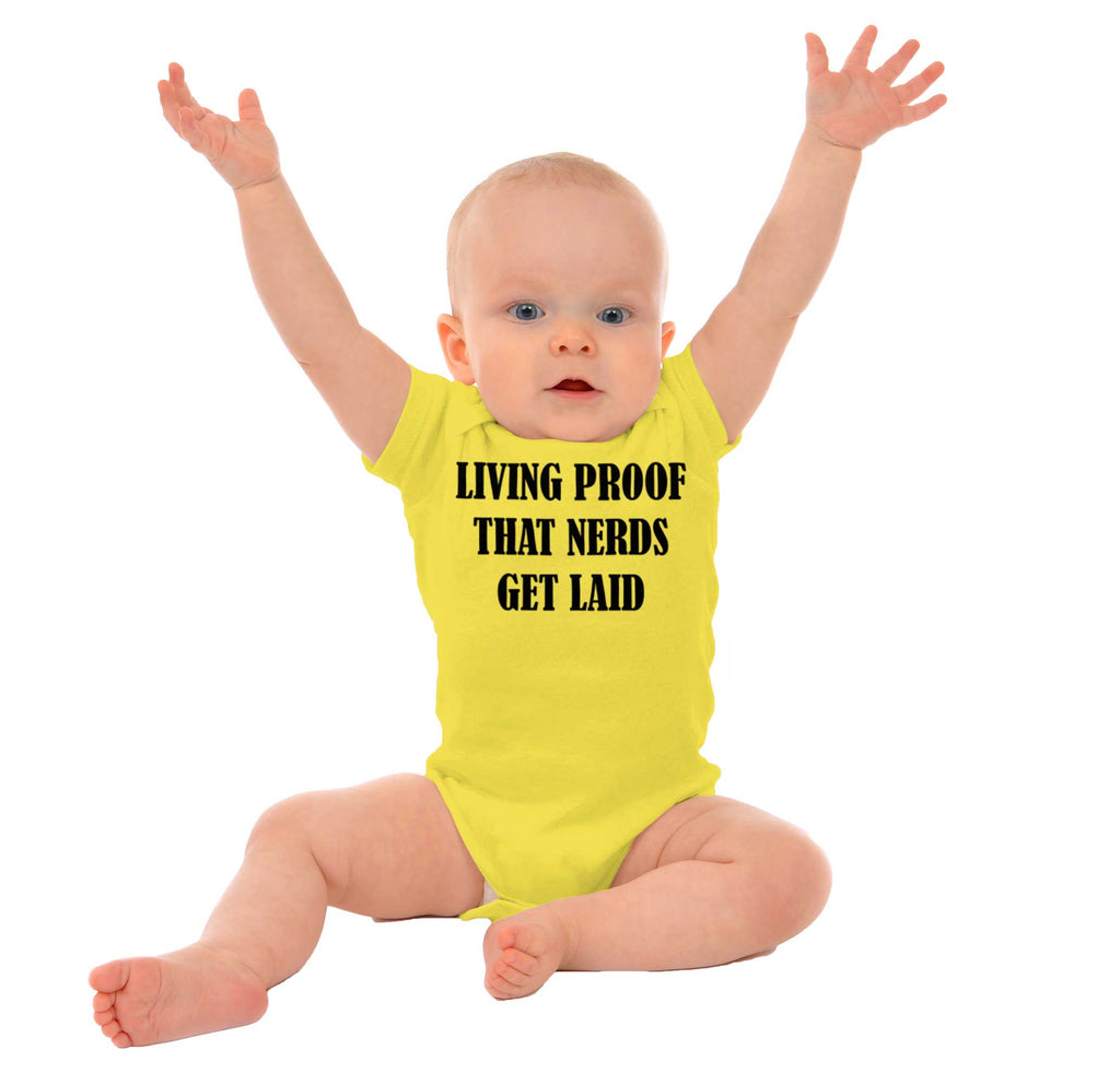Nerds Get Laid Romper Bodysuit-Direct To Garment Print-Brisco Baby