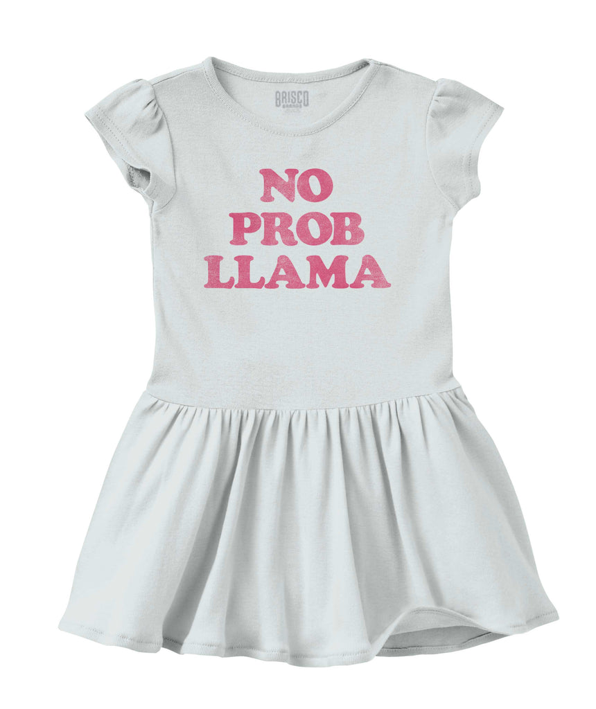 No Problama Solid Baby Infant Dress-Direct To Garment Print-Brisco Baby