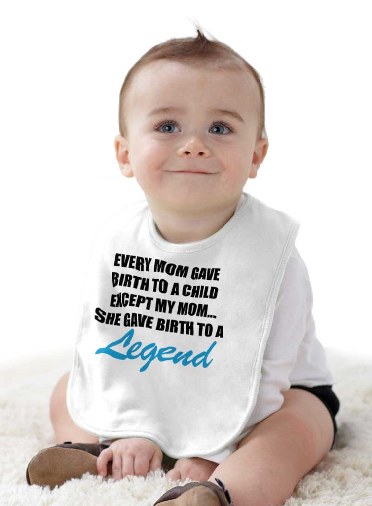 Birth To A Legend Infant Baby Bib-Direct To Garment Print-Brisco Baby