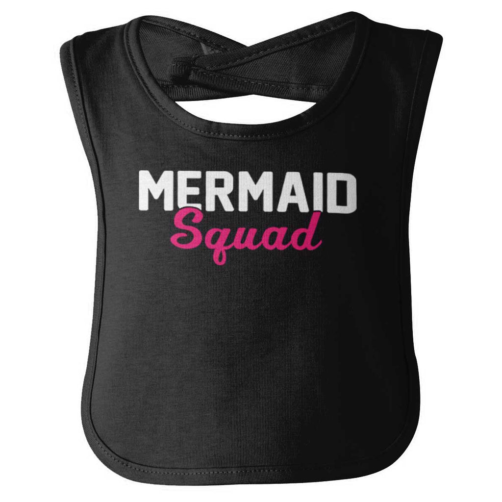 Mermaid Squad Infant Baby Bib-Direct To Garment Print-Brisco Baby
