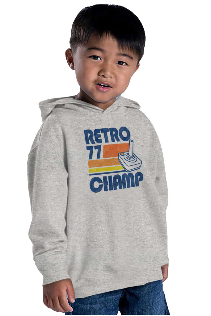 Retro 77 Champ Gamer Dragons Toddler Pullover Hoodie-Direct To Garment Print-Brisco Baby
