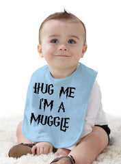 Hug Me I'm A Muggle Infant Baby Bib-Direct To Garment Print-Brisco Baby