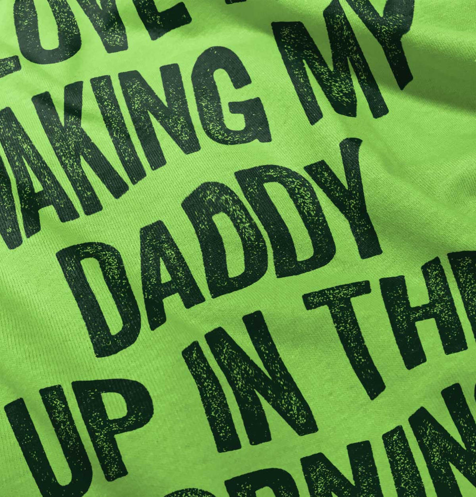 Waking Up Daddy Romper Bodysuit-Direct To Garment Print-Brisco Baby