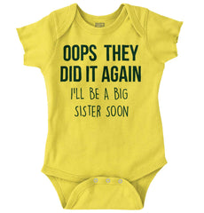 Oops They Did It Again Big Sister Romper Bodysuit-Direct To Garment Print-Brisco Baby