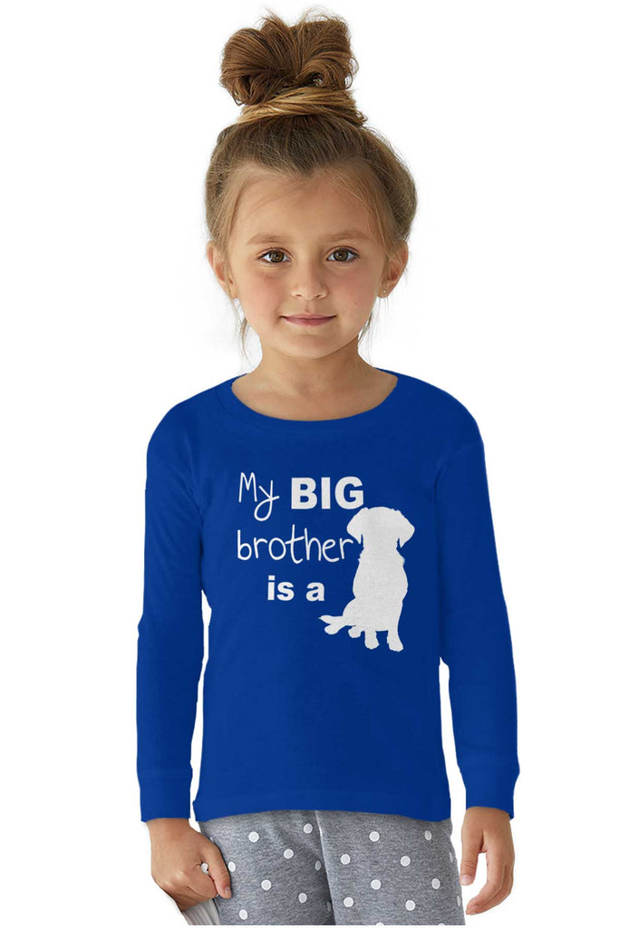 Brother is a Dog Solid Baby Pajama Top-Direct To Garment Print-Brisco Baby