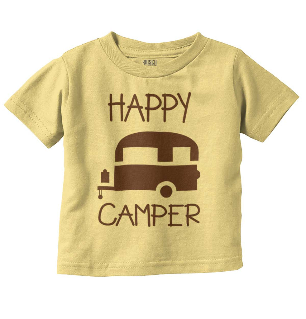 Happy Camper Infant Toddler T Shirt-Direct To Garment Print-Brisco Baby