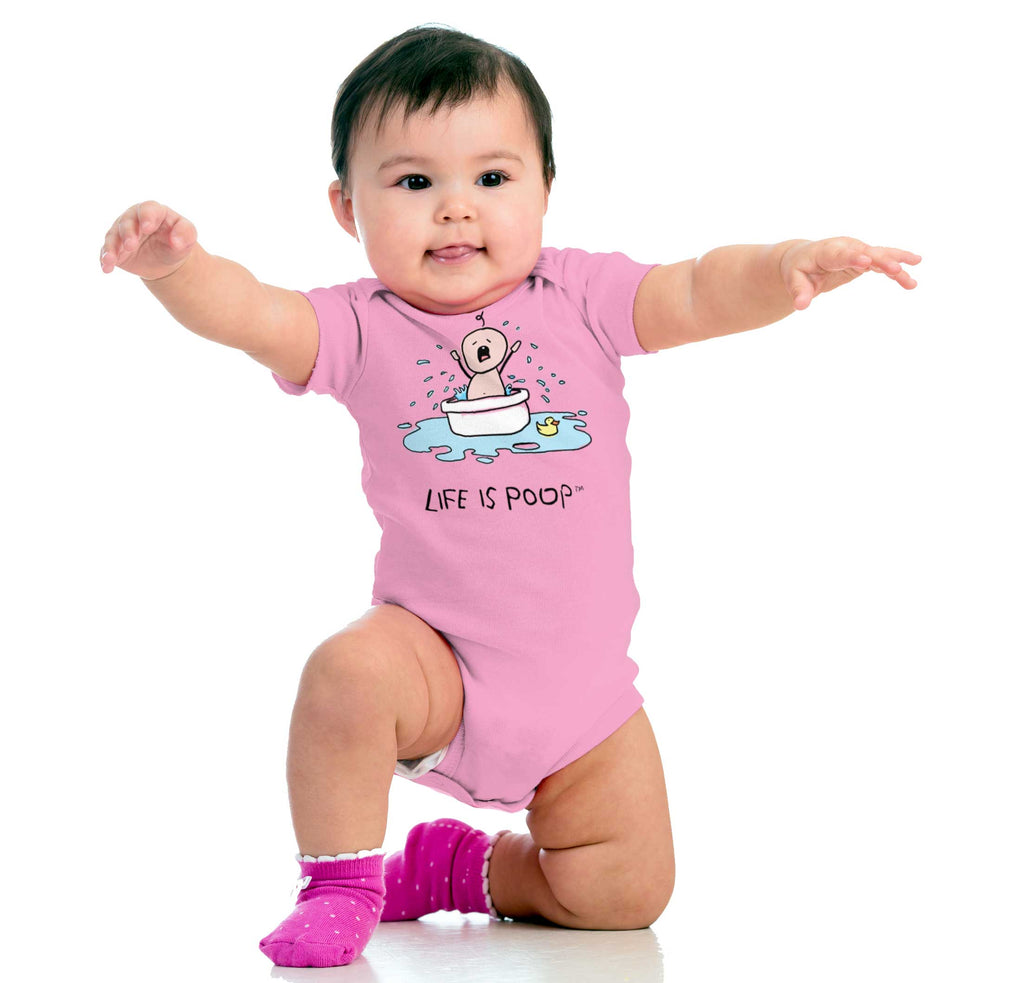 Crying Bath Romper Bodysuit-Direct To Garment Print-Brisco Baby
