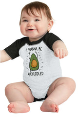 Avocuddled Raglan Romper Bodysuit-Direct To Garment Print-Brisco Baby