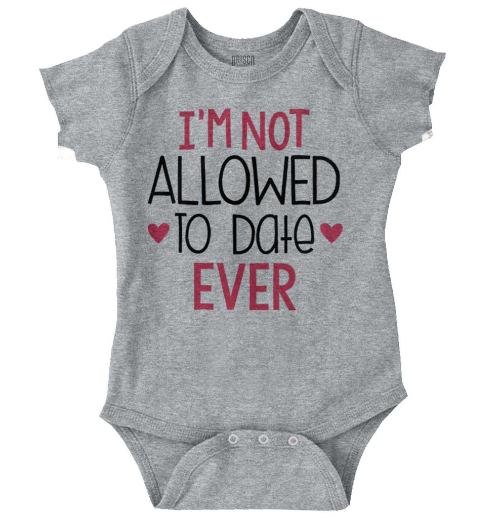 Not Allowed to Date Romper Bodysuit-Direct To Garment Print-Brisco Baby