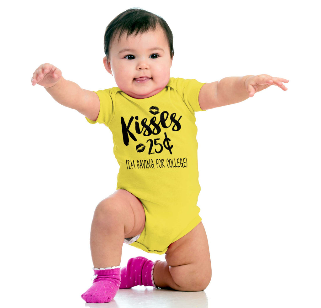 Kisses 25 Cents Romper Bodysuit-Direct To Garment Print-Brisco Baby