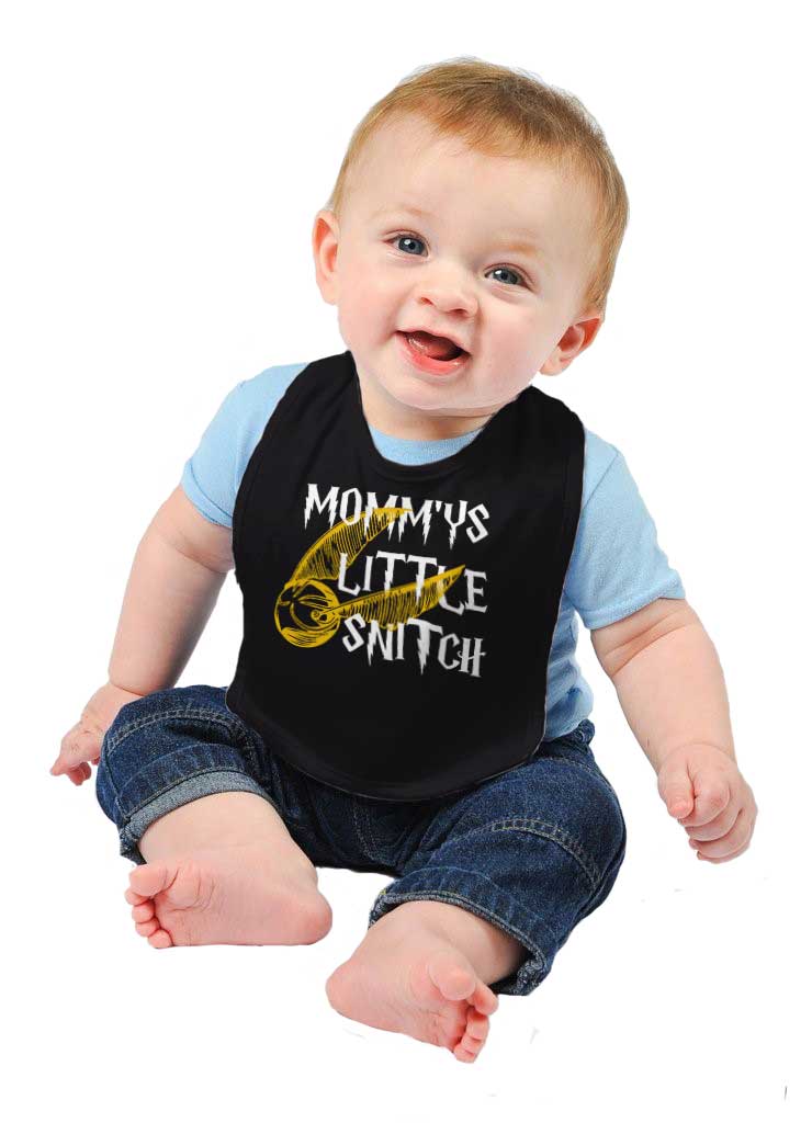 Mommy's Little Snitch Infant Baby Bib-Direct To Garment Print-Brisco Baby