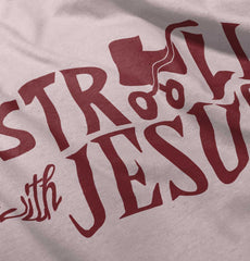 Stroll With Jesus Toddler Ruffled Trim T-Shirt-Direct To Garment Print-Brisco Baby