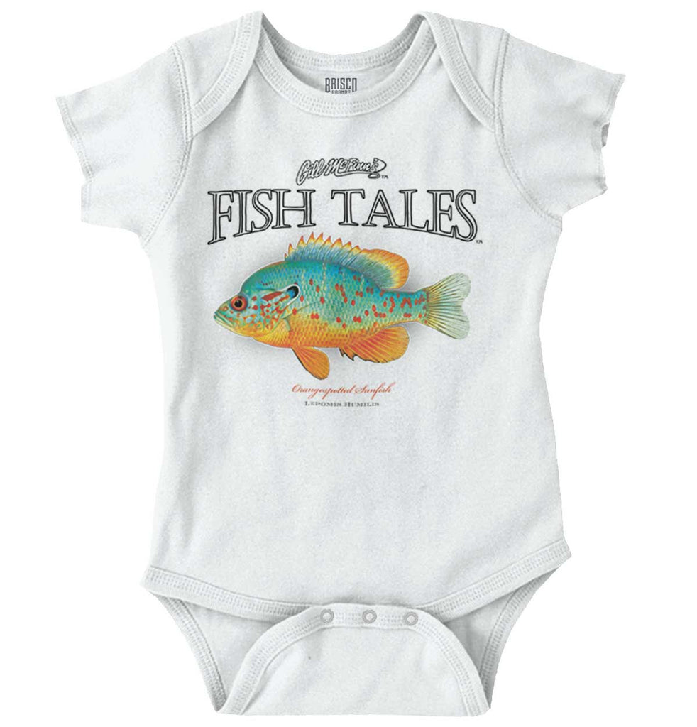 Orangespotted Sunfish Romper Bodysuit-Direct To Garment Print-Brisco Baby