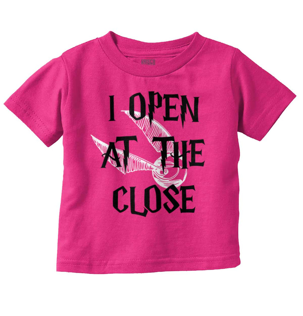 Open At The Close Infant Toddler T Shirt-Direct To Garment Print-Brisco Baby