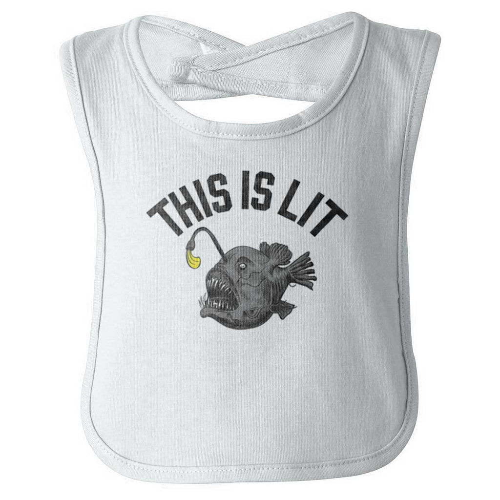 This Is Lit Infant Baby Bib-Direct To Garment Print-Brisco Baby