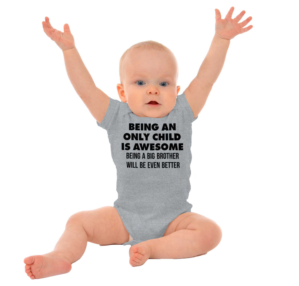 Being A Big Brother Will Be Even Better Romper Bodysuit-Direct To Garment Print-Brisco Baby