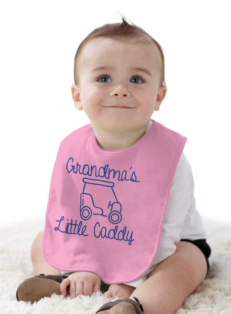 Grandma's Little Caddy Infant Baby Bib-Direct To Garment Print-Brisco Baby