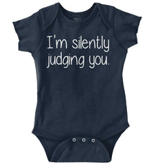 Silently Judging You Romper Bodysuit-Direct To Garment Print-Brisco Baby