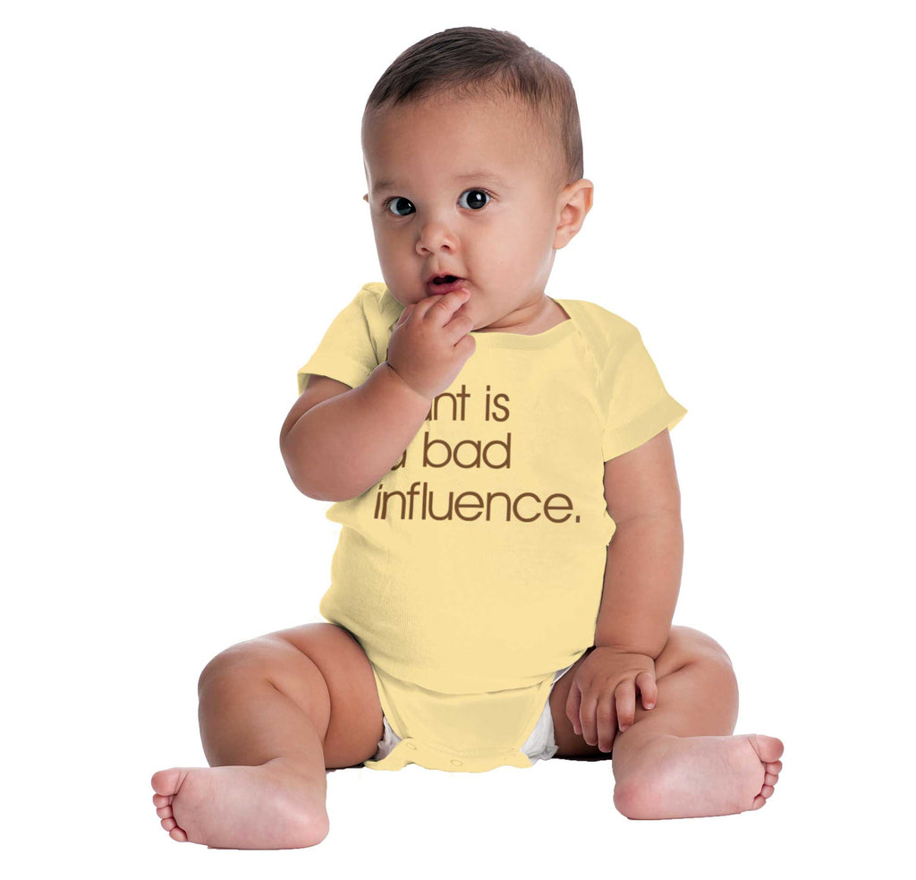 Bad Influence Romper Bodysuit-Direct To Garment Print-Brisco Baby